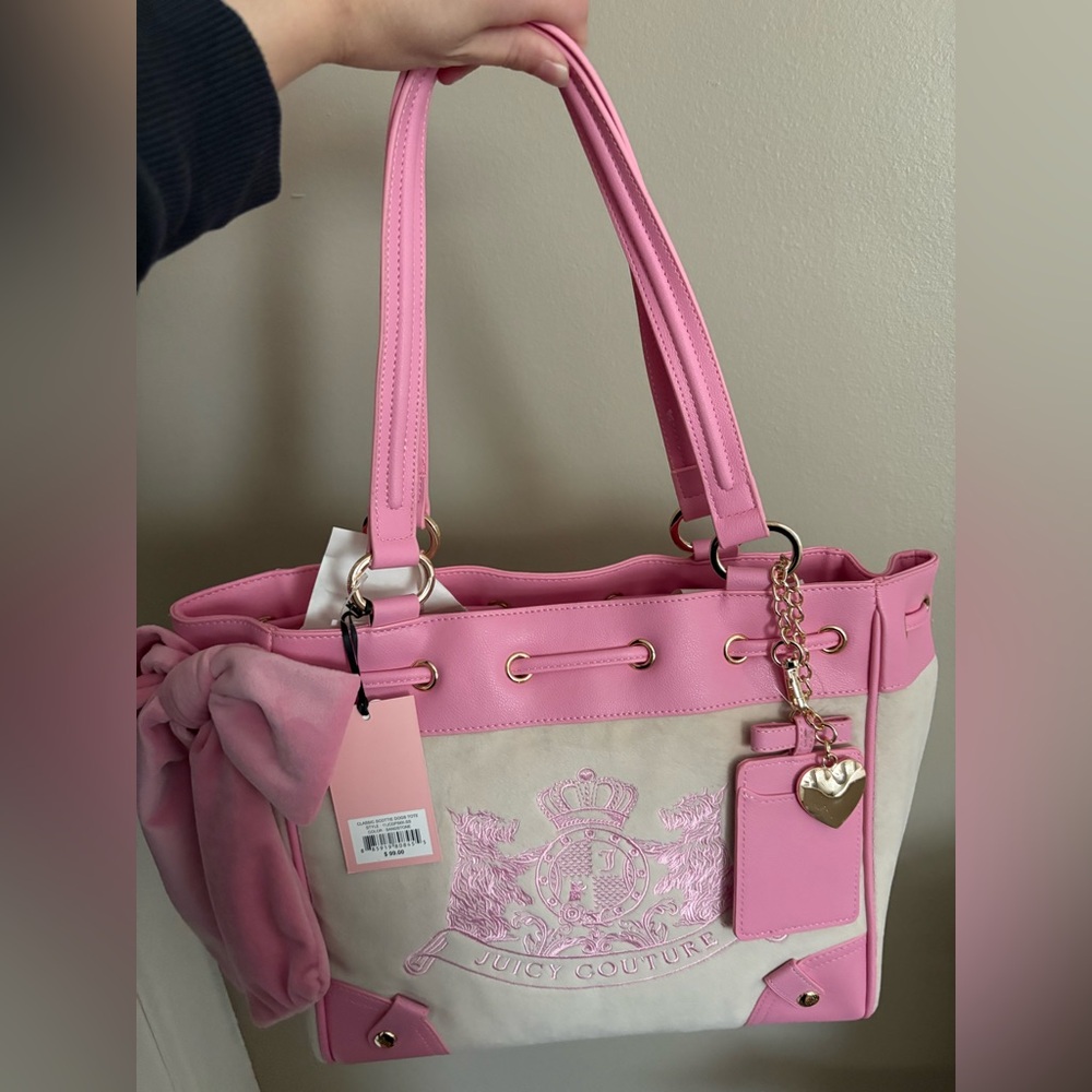 NWT VIRAL Juicy Couture Classic Scottie Dogs Daydreamer Tote 💗💗